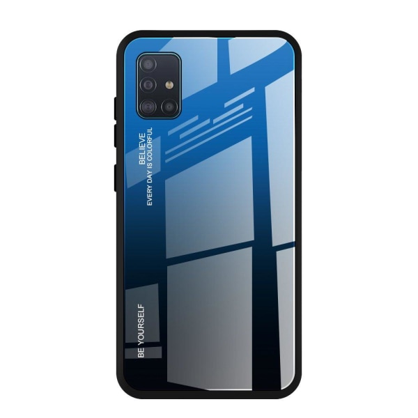 Samsung Galaxy A51 -kuori lasigradienttimusta/sininen Blue