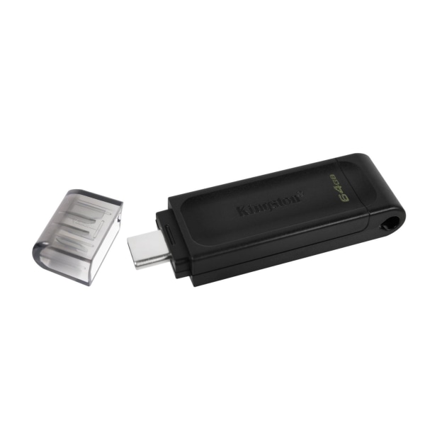 Kingston 64 GB USB-C Minne - USB 3.2Gen1 Svart 703f | Black | usb-c | Fyndiq