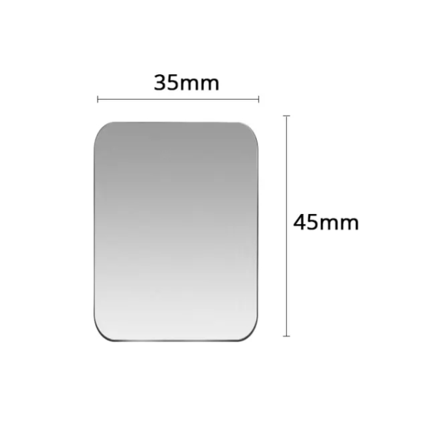 2-Pack Metallplatta för Magnetiska tillbehör 3M 45x35mm Silver