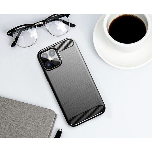 iPhone 12 Mini Skal - Exklusivt Stöttåligt Skal - Kolfiber Svart ccbd |  Black | 45 | Fyndiq