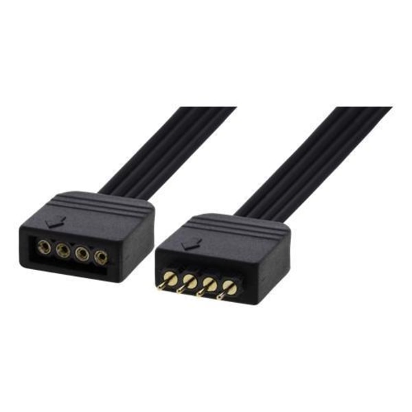 Deltaco Gaming LED Strip jatkokaapeli 4-pin 0,2m Black