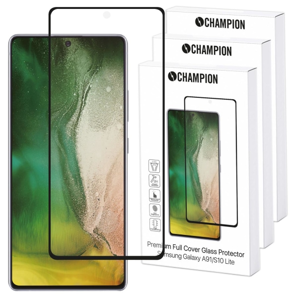 3-Pack Skärmskydd Samsung Galaxy S10 Lite Heltäckande Transparent