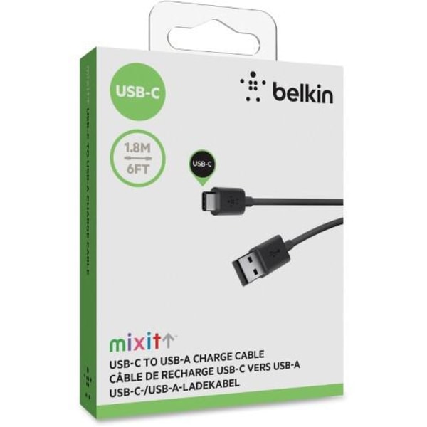Belkin USB-C Laddare 1,8 m Svart