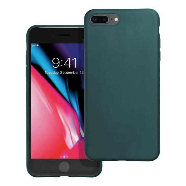 iPhone 8/7 Plus Skal Silicone Case Mörkgrön Grön