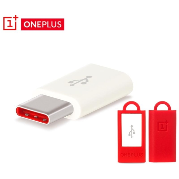 OnePlus USB-C - Micro-USB -sovitin White