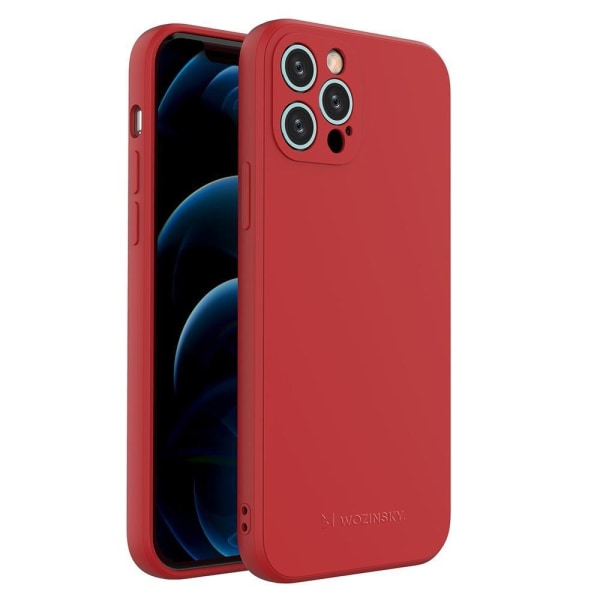 iPhone 12 Pro silikonikotelo - silikonikotelo, punainen Red