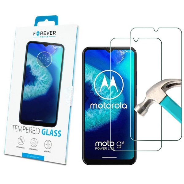 2-Pack Forever Skärmskydd till Motorola Moto G8 Power Lite Transparent