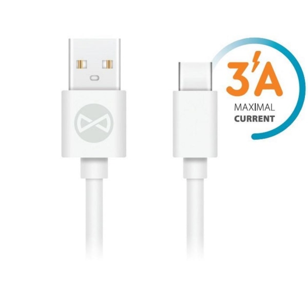Foreverin USB-C-kaapeli 3A 1M Super Quick Charge White