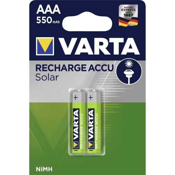 2-Pack VARTA AAA Laddningsbara Batterier 550mAH