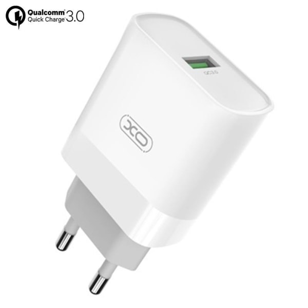 XO® Väggladdare Qualcomm Quick Charge 3.0 Universal USB Vit