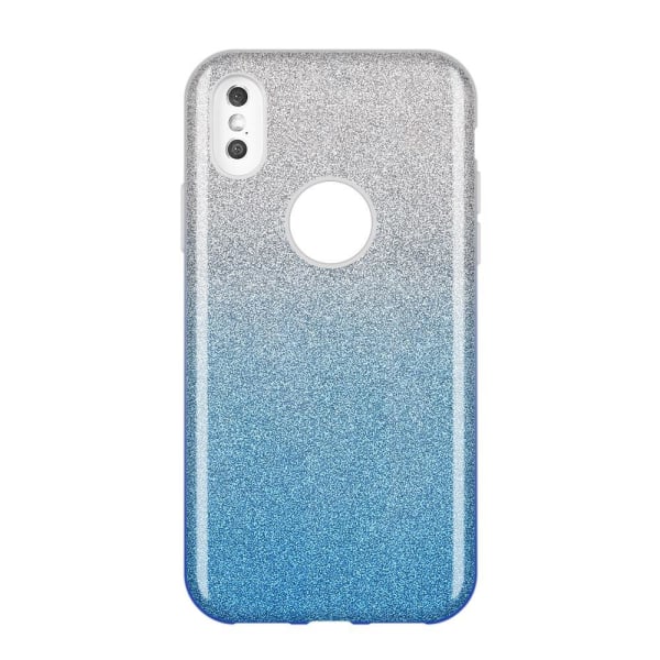 Gradient Glitter 3-i-1 etui til Samsung Galaxy S10E - Blå Blue
