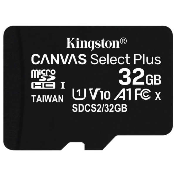 Kingston Micro SD 32 GB Hukommelseskort Klasse 10 - CANVAS SELECT PLUS