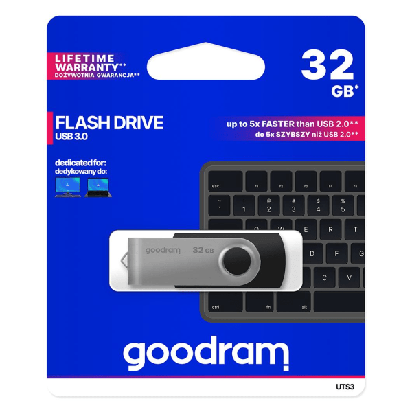 GoodRam® USB-minne 32GB USB 3.0 Twister Svart