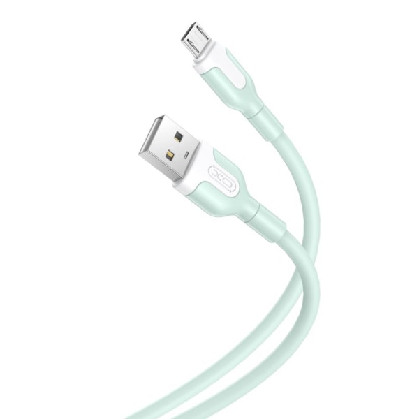 XO USB till Micro-USB Laddare 1M 2.1A Grön