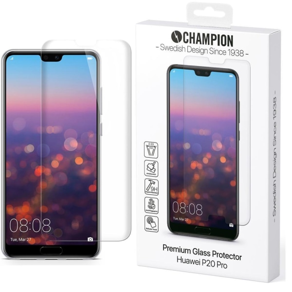 Champion Huawei P20 Pro Skärmskydd Heltäckande Transparent