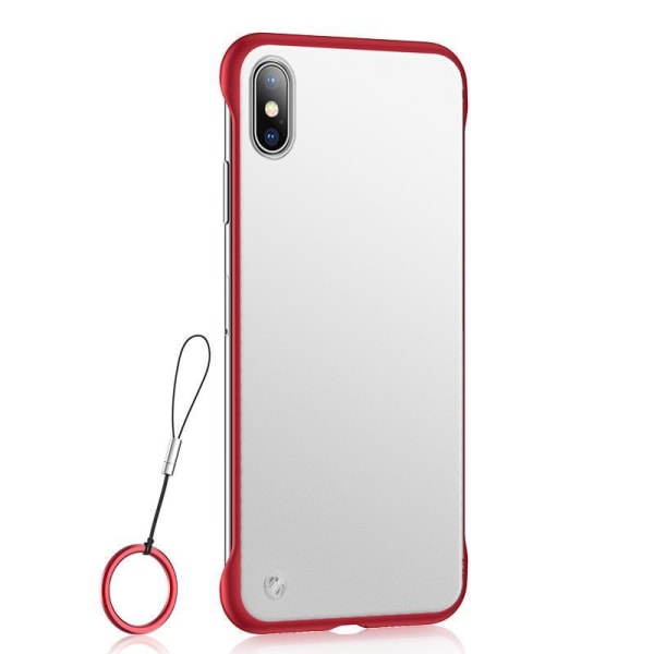 Frameless Case Huawei Y5 2019 Skal med Ringhållare - Röd Svart