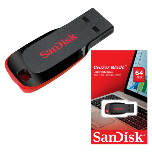 SanDisk Cruzer Blade USB-minne 64GB Svart