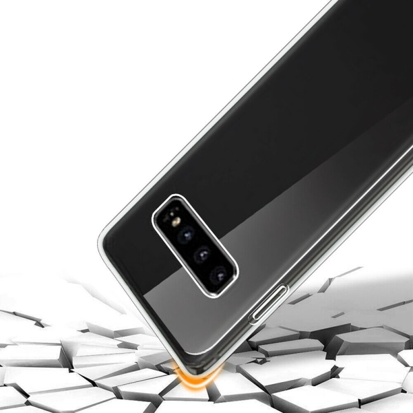 Samsung S10 Plus Skal i genomskinligt gummi Transparent