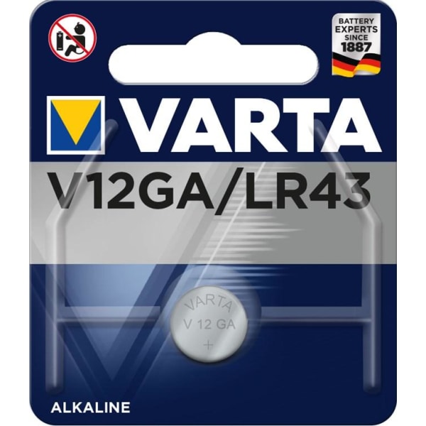 Varta Clock Battery LR43 (4278) Silver