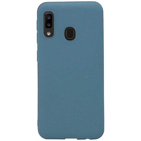 Samsung Galaxy A20E Silicone Case - Blågrå Silikonskal SM-A202F Blå