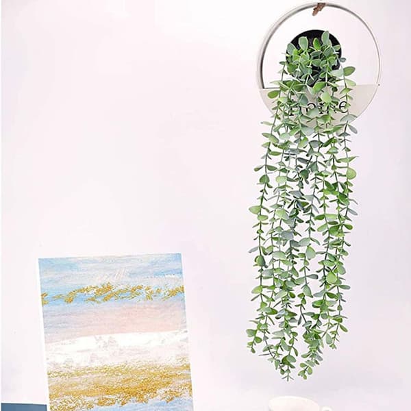 Artificial Plant with Flower Pot - 1 Pc Artificial Plant (60 cm), Can Be Hung A