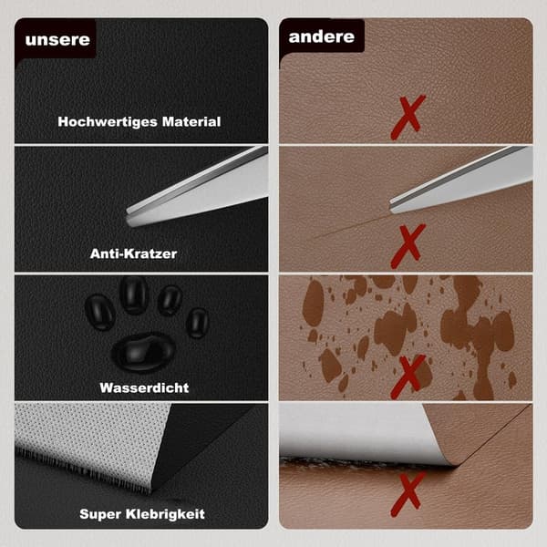 Self-adhesive Repair Patch Artificial Leather Fix Decor White 30 cm x 137 cm