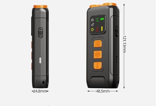3-in-1 Ultraäänihaukunestolaite koiralle – 450 mAh koiran haukunestolaite, 3 tilaa, Type-C haukunestolaite LED-taskulampulla ja ultraäänellä Orange