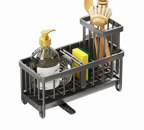 Stainless Steel Dish Rack, Drainer Rack / Organizer, Sink Organizer, Kitchen Storage for Kitchen Grey