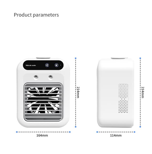 Stille USB-C mini køleventilator, 2 hastigheder, til hjemmet, kontoret og soveværelset