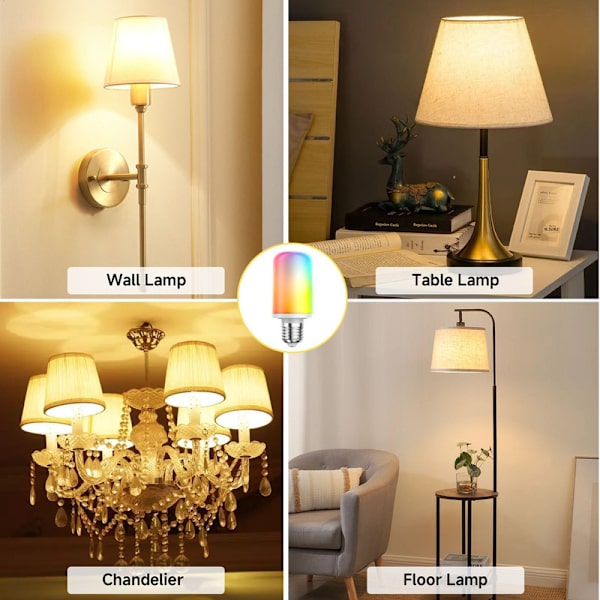 Rechargeable LED Lamp USB-C E27 RGB 5000 mAh Remote Control Timer Function Magnetic Emergency Light 2pcs