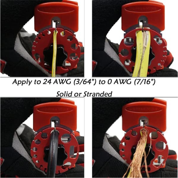 Manual Cable Stripper, Manual Wire Stripper, Copper Stripper, Adjustable Depth Portable Wire Stripper with 10 Blades