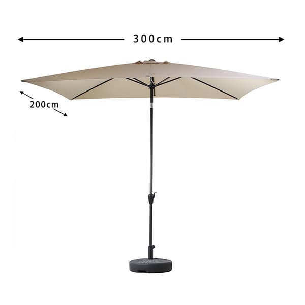 Parasol Fabric & Sun Protection 2x3m – Rectangular Parasol for Cantilever Parasol with UV Protection Beige