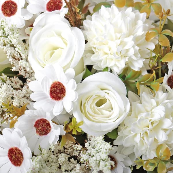 Artificial Hydrangea Rose, Artificial Rose for Wedding Bouquet, Flower Arrangement, Table Decoration, Home Party, Decoration White