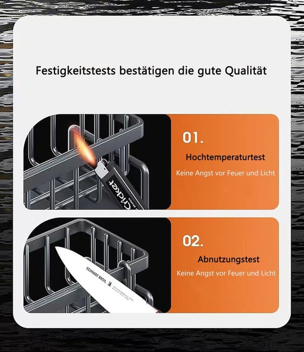 Oppvaskstativ med dryppbrett, rustfritt stål og rustbeskyttelse, håndkleholder for bad og kjøkkenvask White