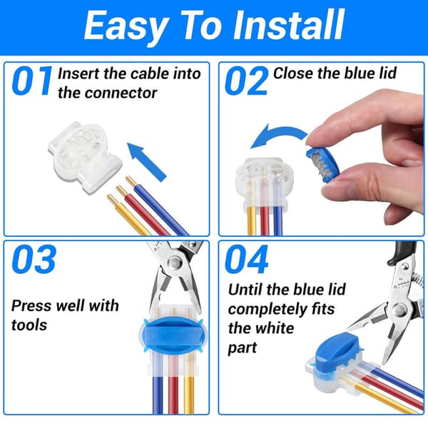 Stykker harpiksfylte kabelkontakter for robotgressklippere 50pcs