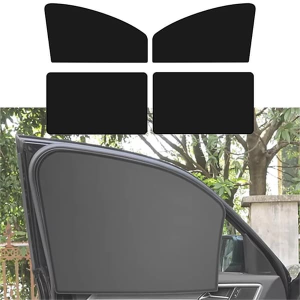 4-Pack Car Window Sun Shades - Universal Sunshade with UV Protection, Privacy Protection & Light Blocking