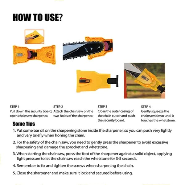 Portable Chainsaw Sharpener – Universal Sharpening Tool, Efficient Chain Sharpening