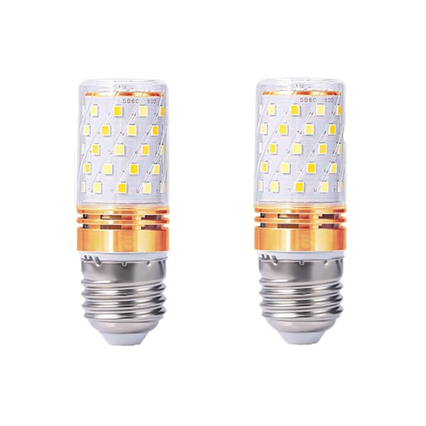 2-pack LED-lamps E27 12W equivalent to halogen 100W–120W Suitable for table lamps Not dimmable Gold Tri-Color Adjustable
