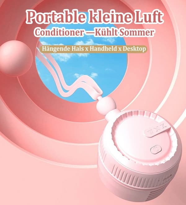 Mini USB Fan - Portable Mini Fan, USB Neck Fan for Portable Use White