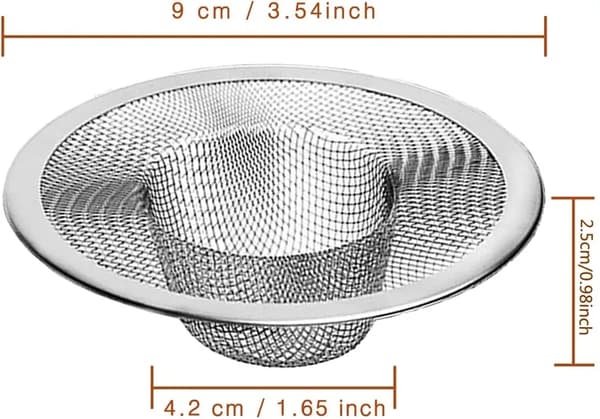 4-pack rostfria silar – Silkorg / Diskhopropp för vask, badkar och dusch 9CM