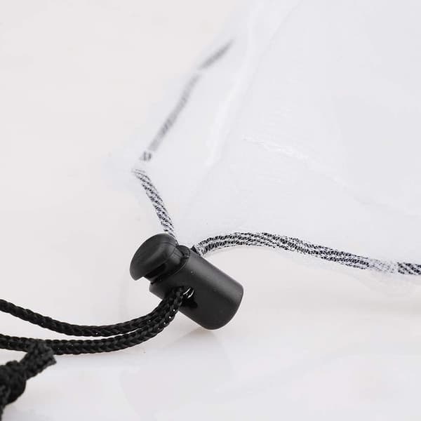 4-Pack Rain Barrel Protection Net White Adjustable Drawstring Protects Against Leaves And Mosquito Larvae 95cm