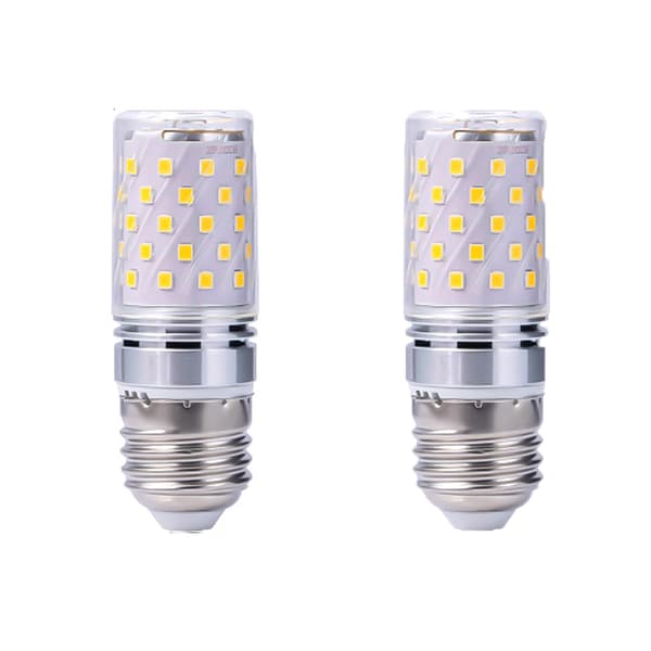 2-pack LED-lamps E27 12W equivalent to halogen 100W–120W Suitable for table lamps Not dimmable Silver Tri-Color Adjustable