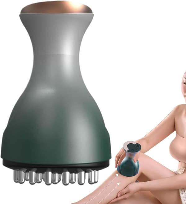 Red Light Electric Lymphatic Massager - Deep Cellulite & Body Massage - Features Microcurrent, Gentle Heating, and Vibration - 35 Levels Green