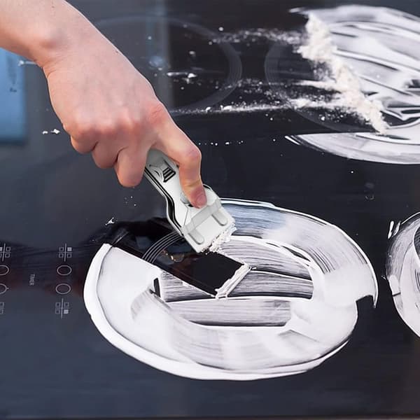 Glass Hob Scraper / Glass Scraper - With 5 replaceable blades for effective cleaning and dirt removal