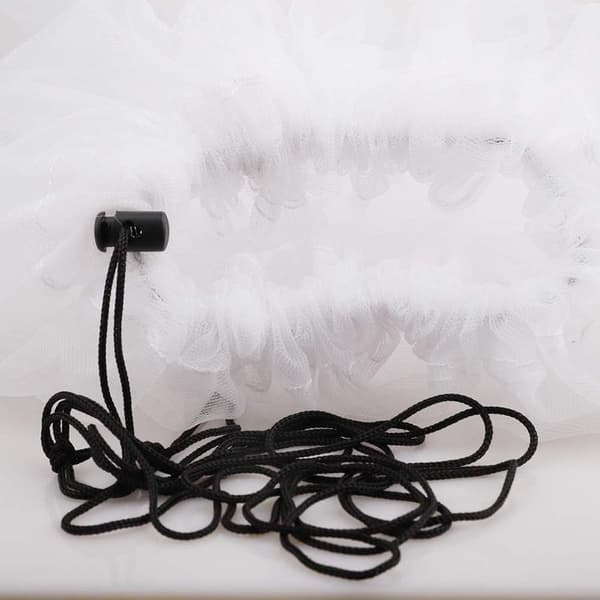 4-Pack Rain Barrel Protection Net White Adjustable Drawstring Protects Against Leaves And Mosquito Larvae 80cm