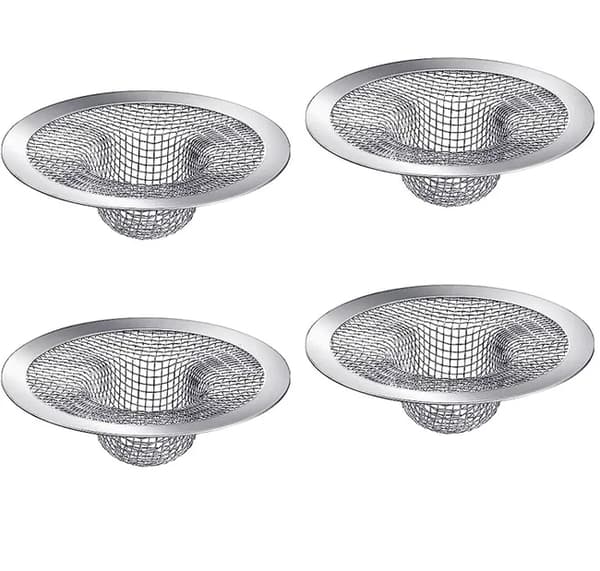 4-pack rostfria silar – Silkorg / Diskhopropp för vask, badkar och dusch 7CM