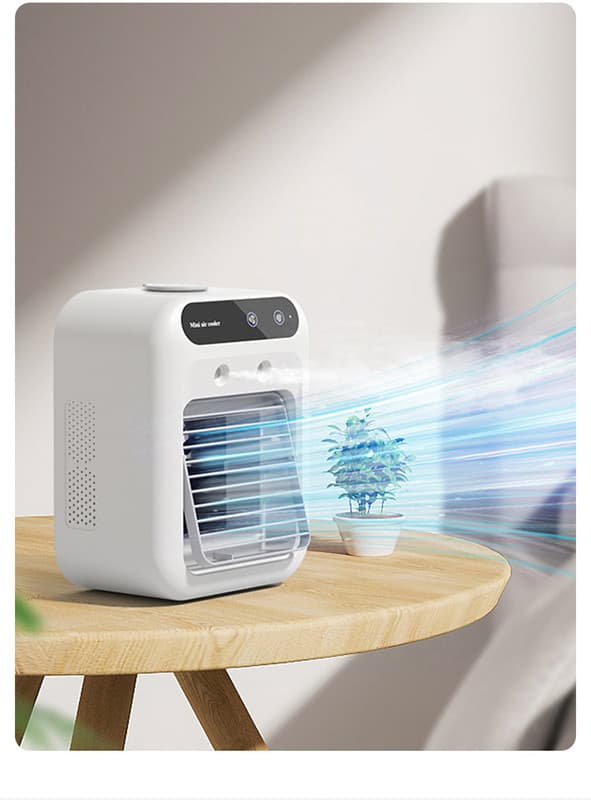 Stille USB-C mini køleventilator, 2 hastigheder, til hjemmet, kontoret og soveværelset