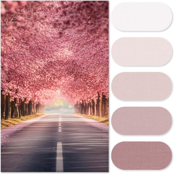 Dusjforheng med gradient – 180×180 cm – vaskbart tekstilstoff – moderne fargestripet design – vannavvisende polyester (rosa)