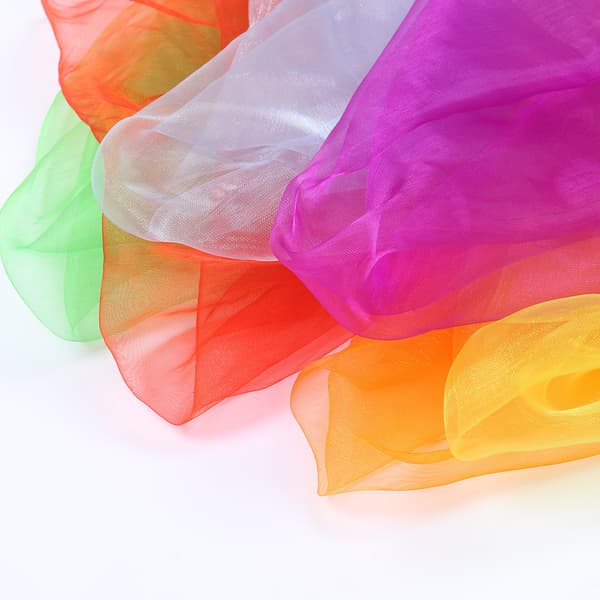 60 cm Square Gauze Scarf, Dance Performance, Silk Scarf, Chiffon Scarf, Women's, 7 Pieces