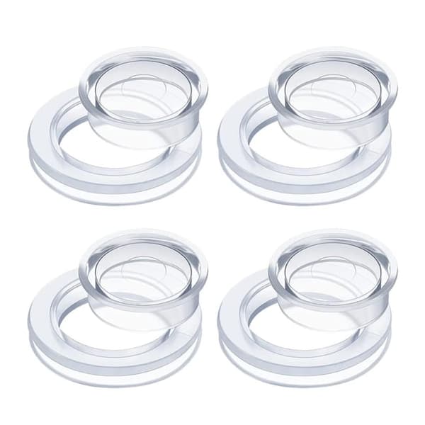 4-pack transparent silikonbordparaplyhålsring – paraplyhålsring och lock för trädgård och uteplats